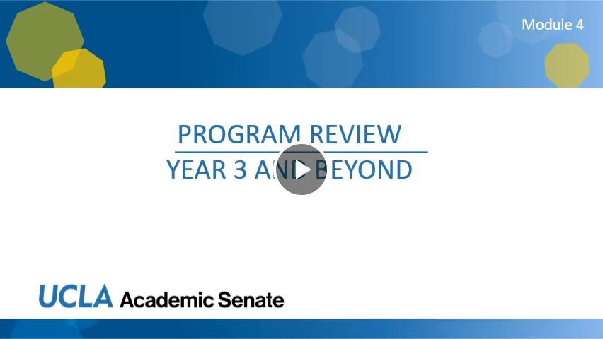 program review year three and beyond
